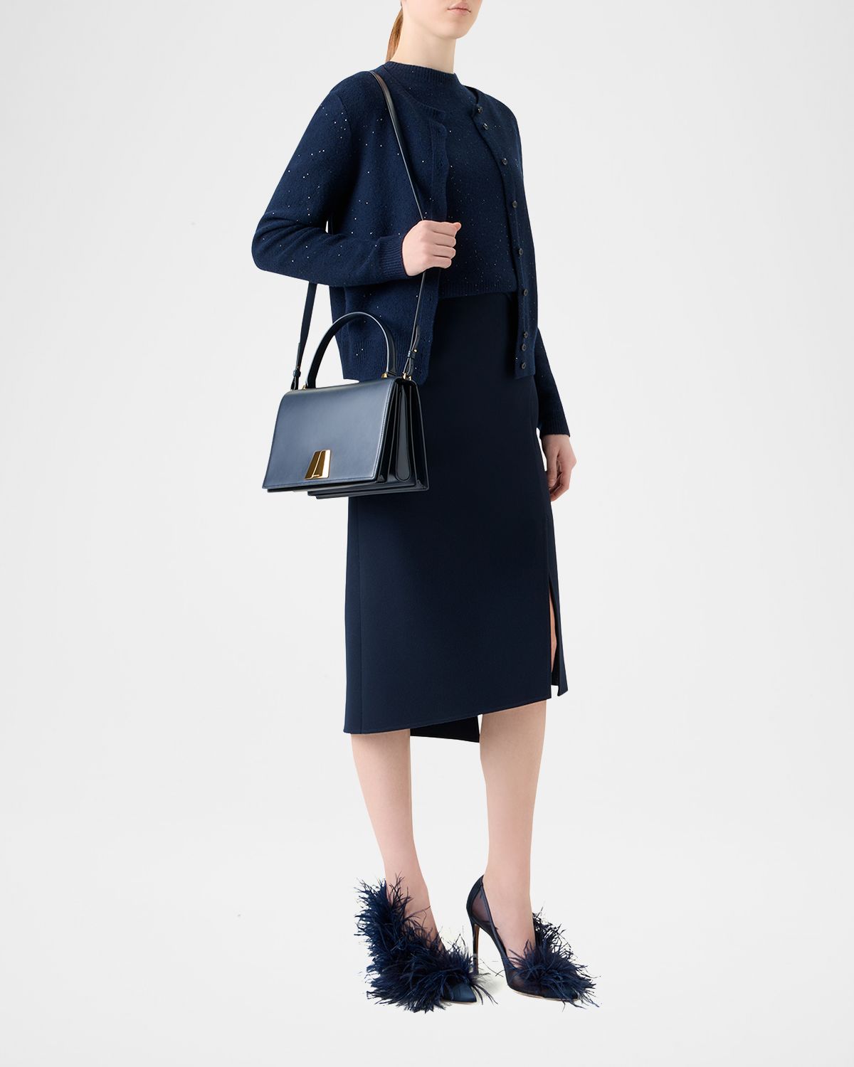 Akris Alice Flap Leather Crossbody Bag