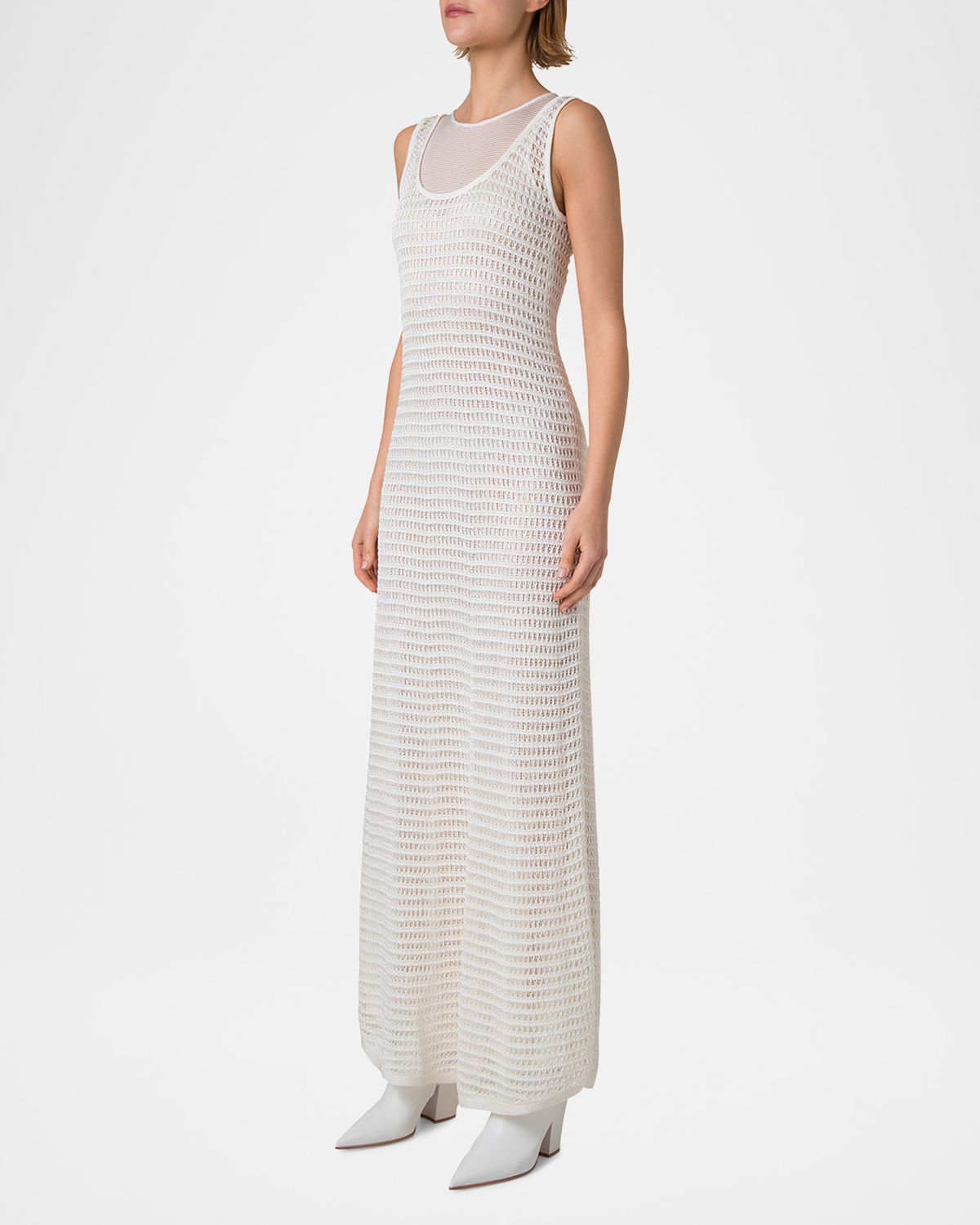 Akris Crochet & Knit Layered Maxi Dress