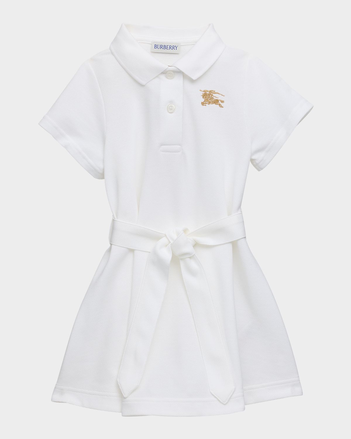 Burberry Girl 's Astrid Belted EKD Polo Dress, Size 6M-