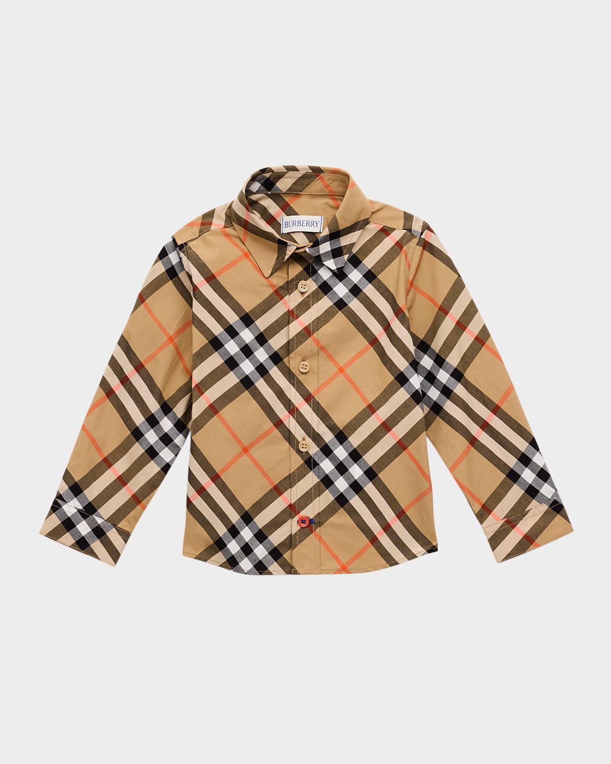 Burberry Boy 's Owen Check-Print Shirt, Size 6M-