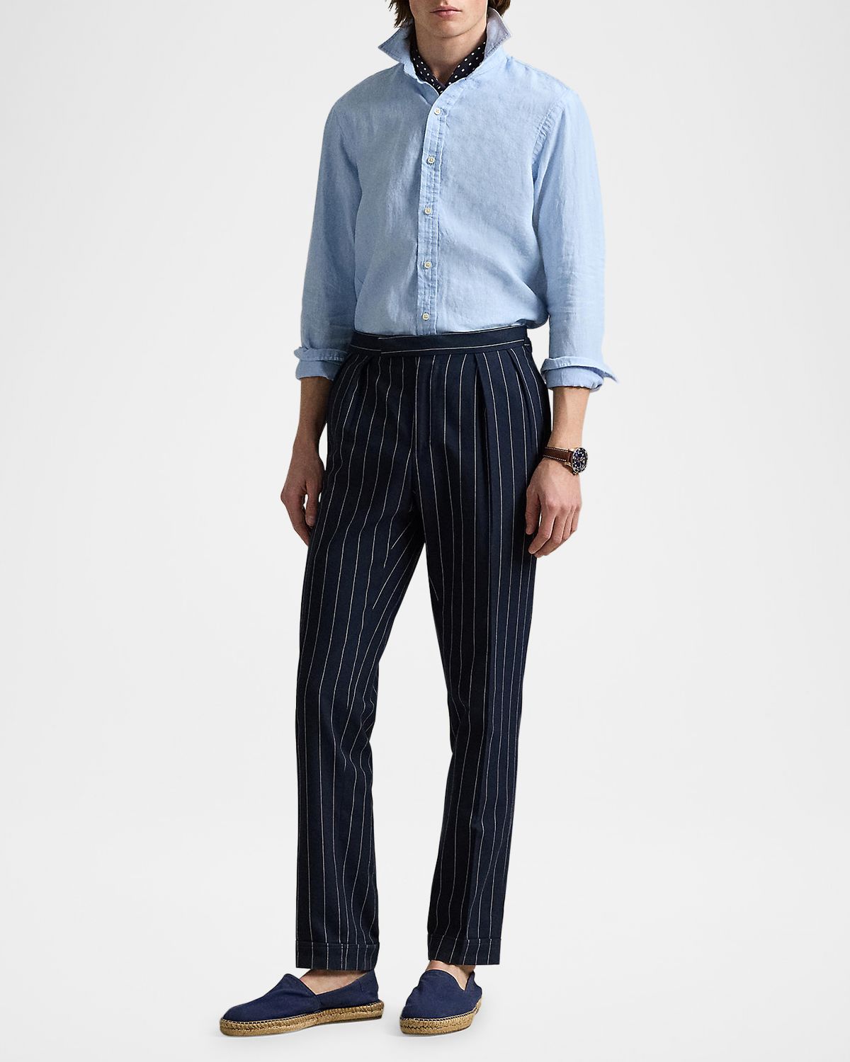 Polo Ralph Lauren Men 's Classic-Fit Linen Casual Button-Down Shirt