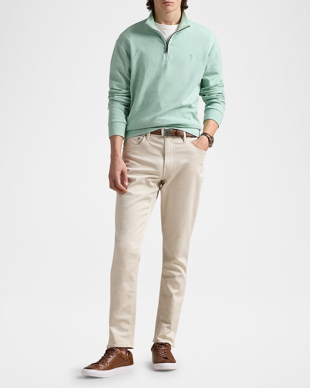 Polo Ralph Lauren Men 's Luxury Double-Knit Jacquard Sweater