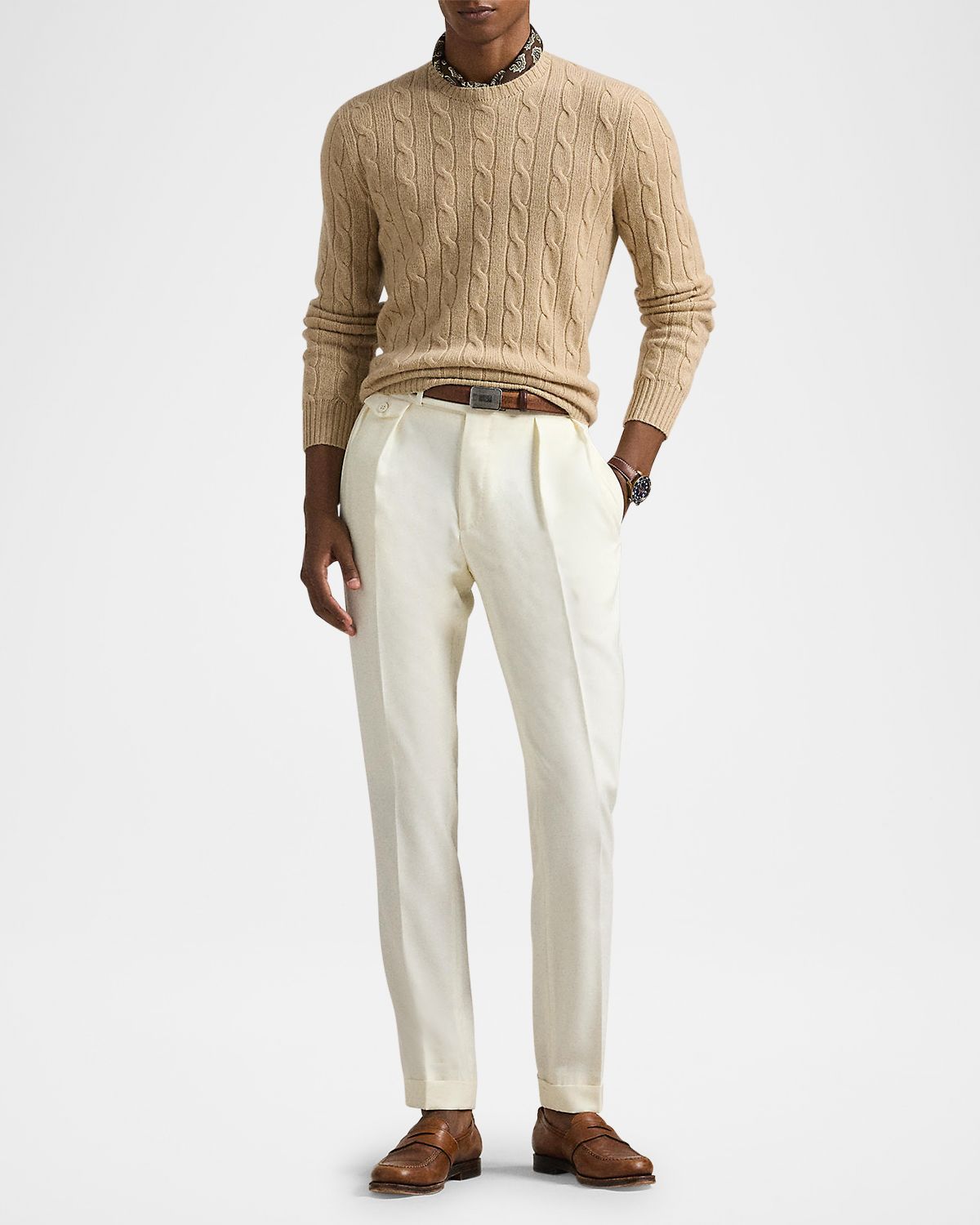 Polo Ralph Lauren Men 's The Iconic Cable-Knit Cashmere Sweater