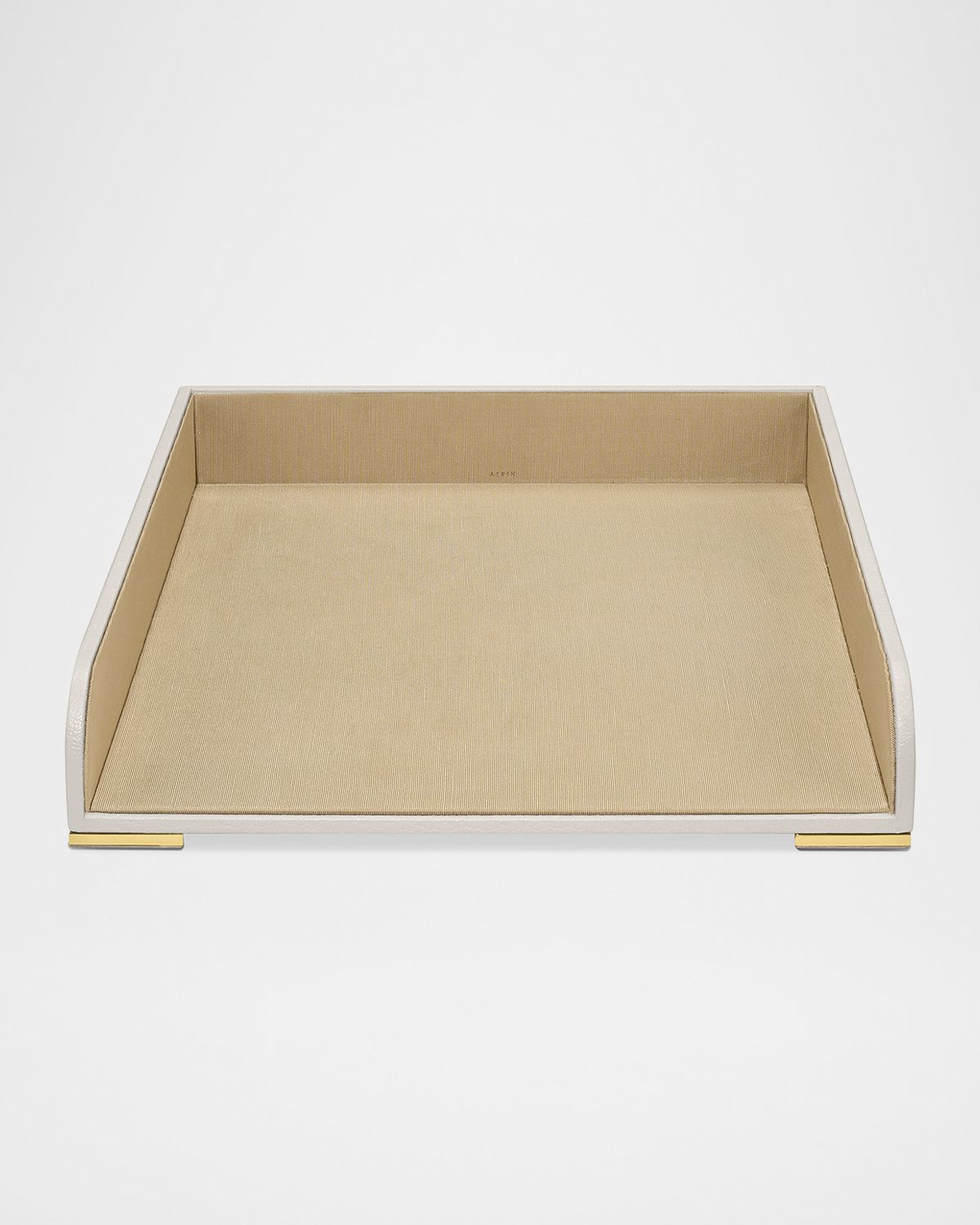 AERIN Classic Leather Paper Tray