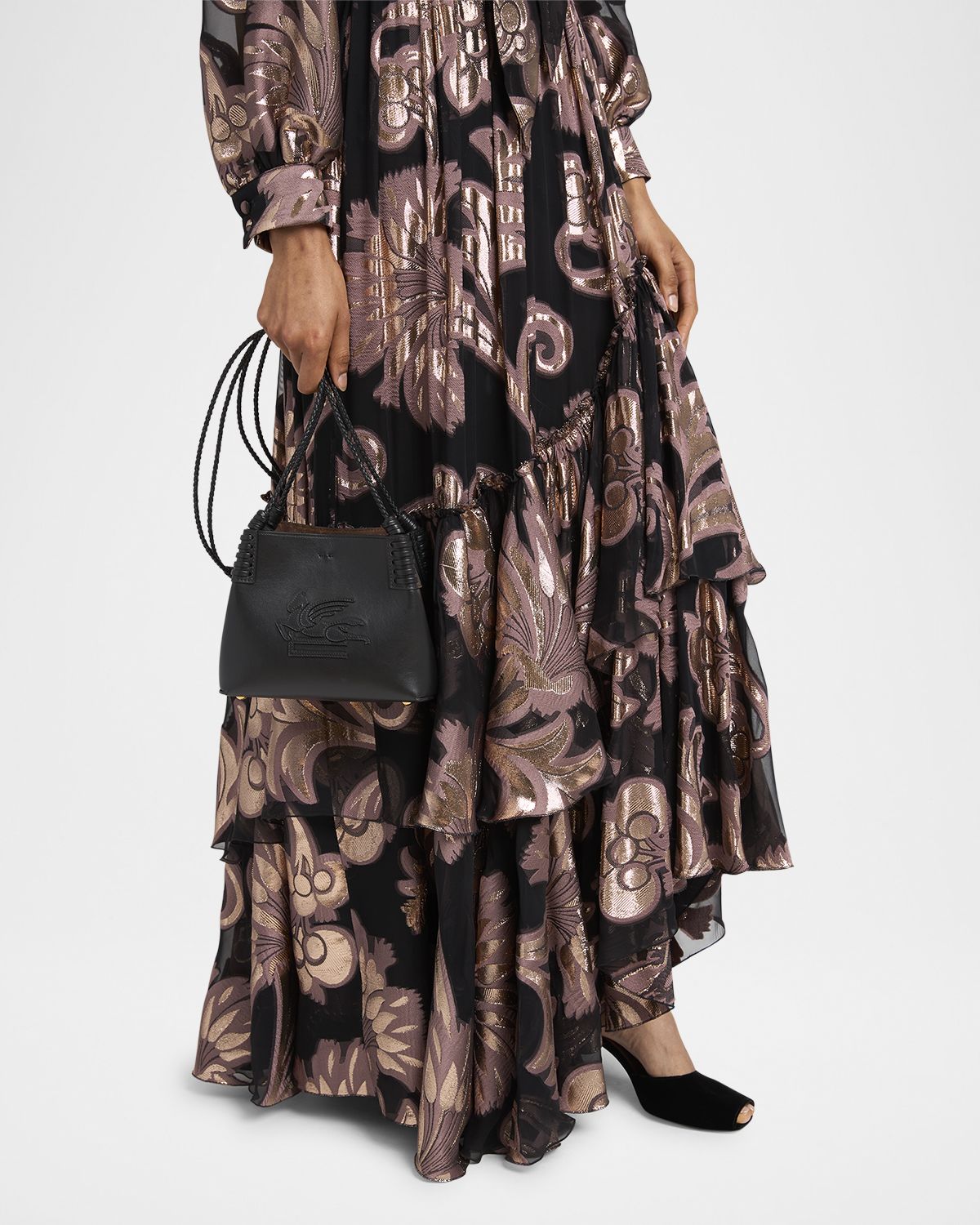 Etro Libra XS Leather Shopping Crossbody Bag