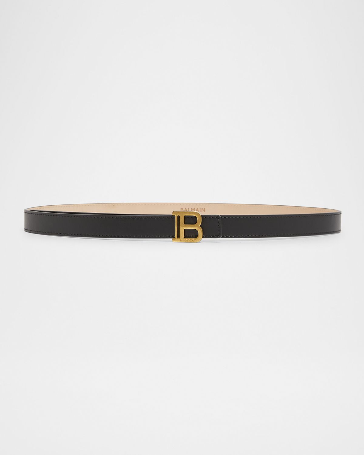 Balmain B-Monogram Calfskin Medium Leather Belt