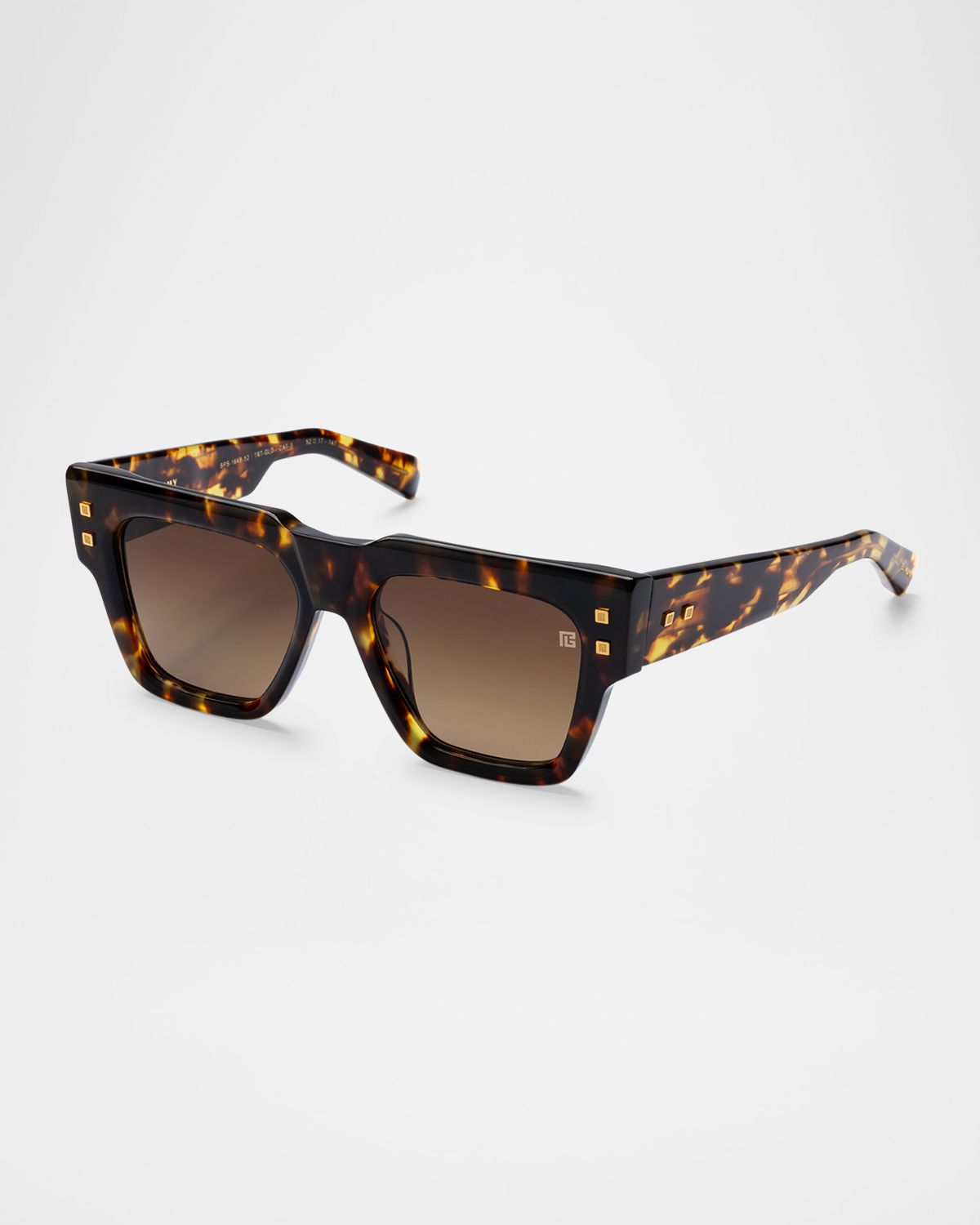 Balmain B-Army Acetate Square Sunglasses