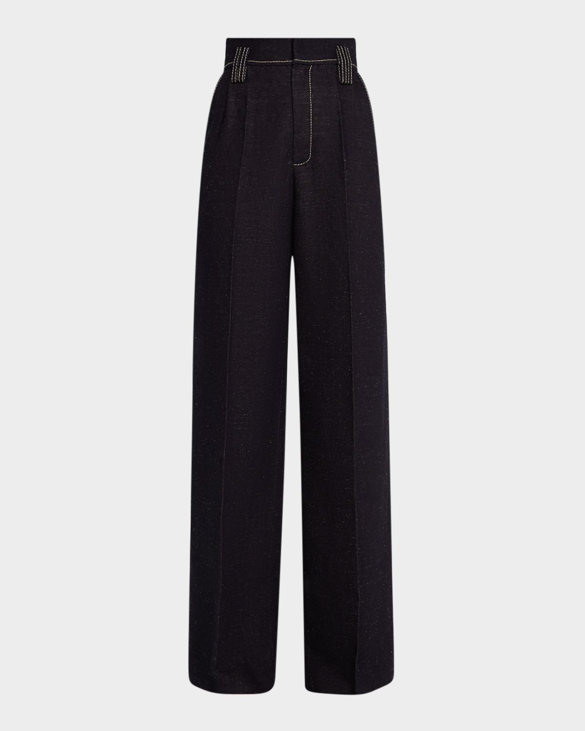 Dice Kayek Pleated Wide-Leg Denim Pants