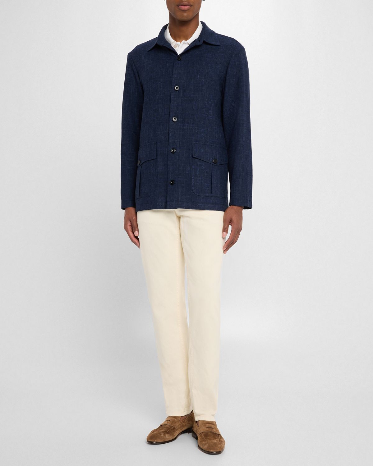 Sartorio Men 's Flap-Pocket Overshirt