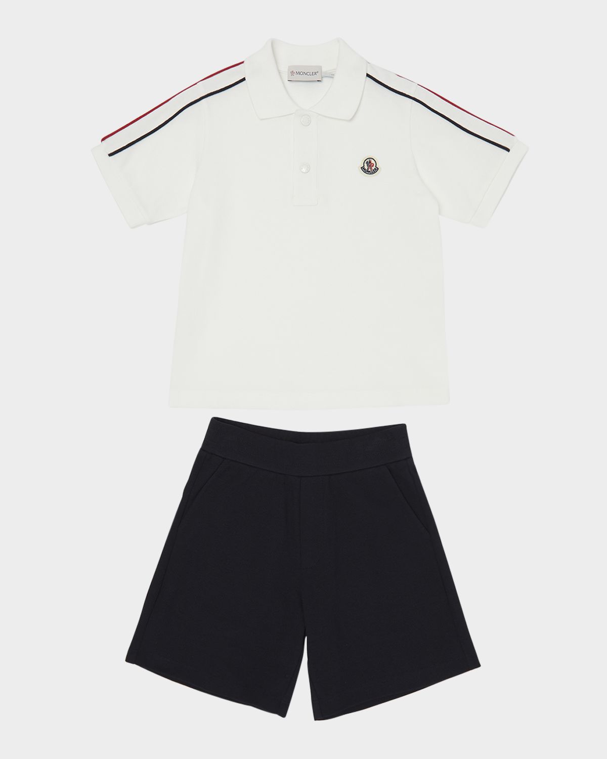 Moncler Boy 's Polo Shirt W/ Shorts Set, Size 8- | Thumbnail 4 Moncler Boy 's Polo Shirt W/ Shorts Set, Size 8- | Thumbnail 4