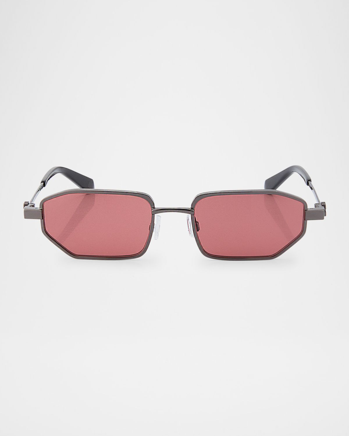 Off-White Men 's Loa Metal Rectangle Sunglasses