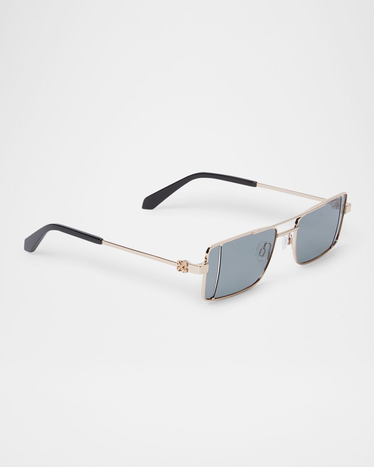 Off-White Men 's Cortez Metal Rectangle Sunglasses