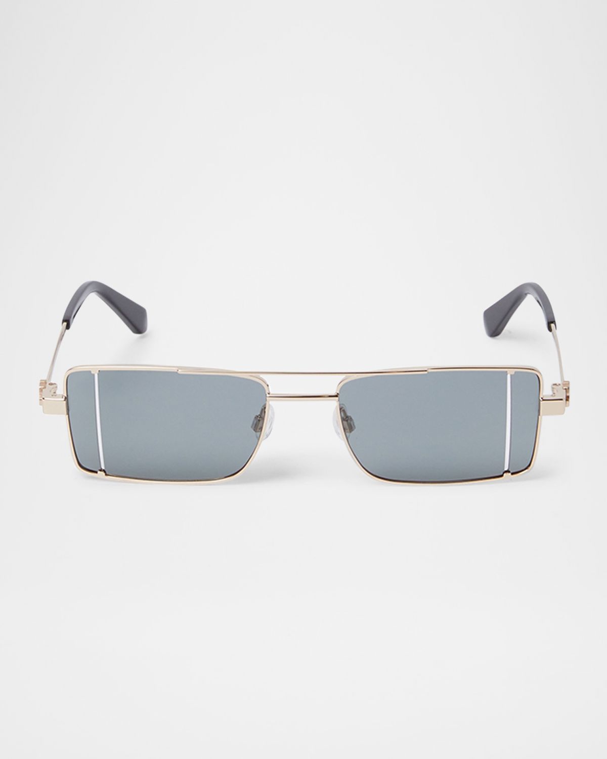 Off-White Men 's Cortez Metal Rectangle Sunglasses