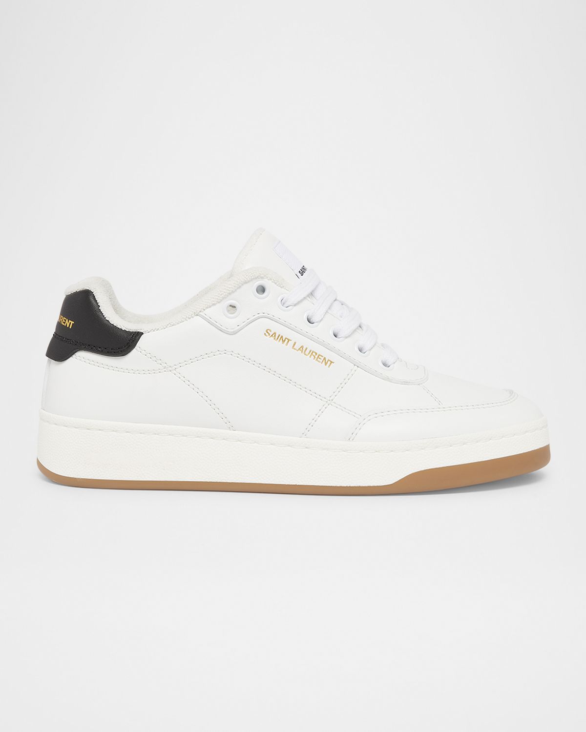 Saint Laurent Men 's SL61 Leather Low-Top Sneakers