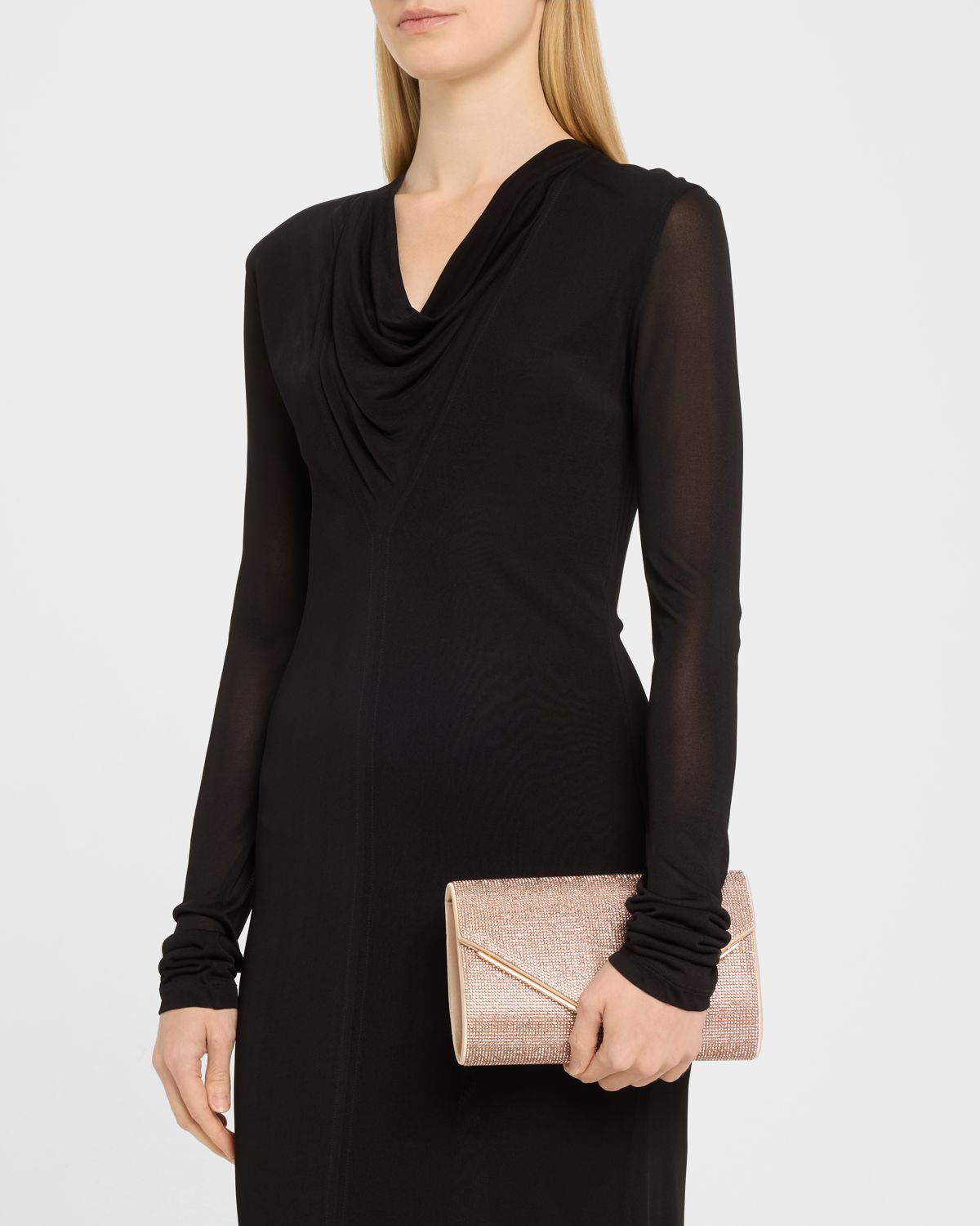 Rafe Candy Rhinestone Satin Envelope Clutch Bag