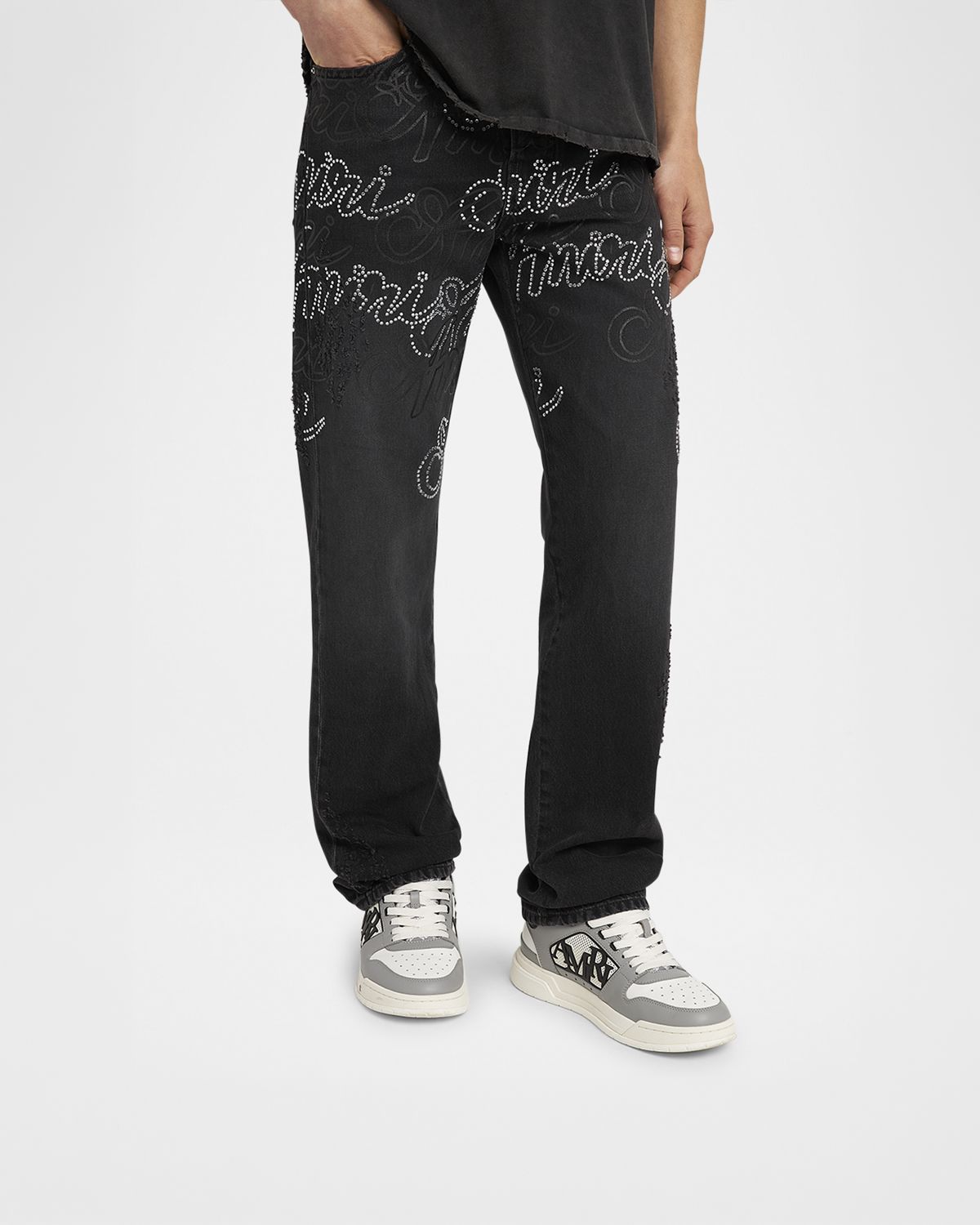 Amiri Men 's Classic Leather Logo Low-Top Sneakers