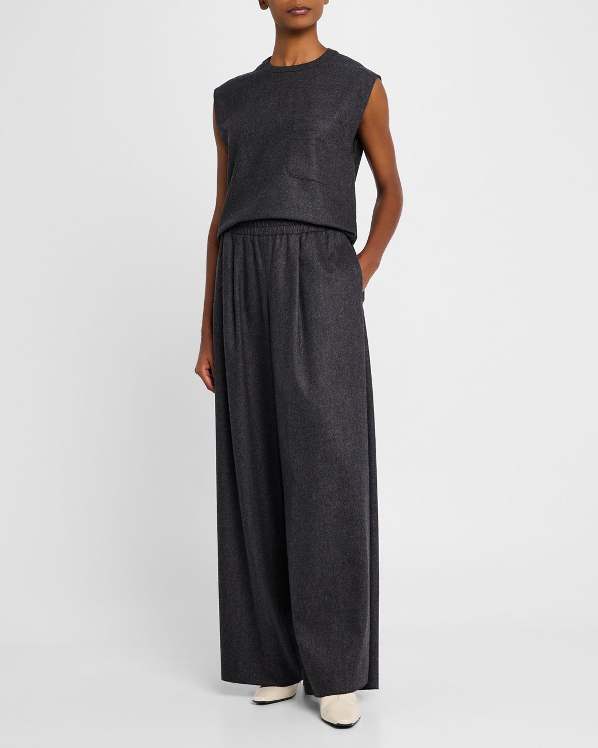 TWP Eva Wool Flannel Wide-Leg Pants | Thumbnail 5 TWP Eva Wool Flannel Wide-Leg Pants | Thumbnail 5