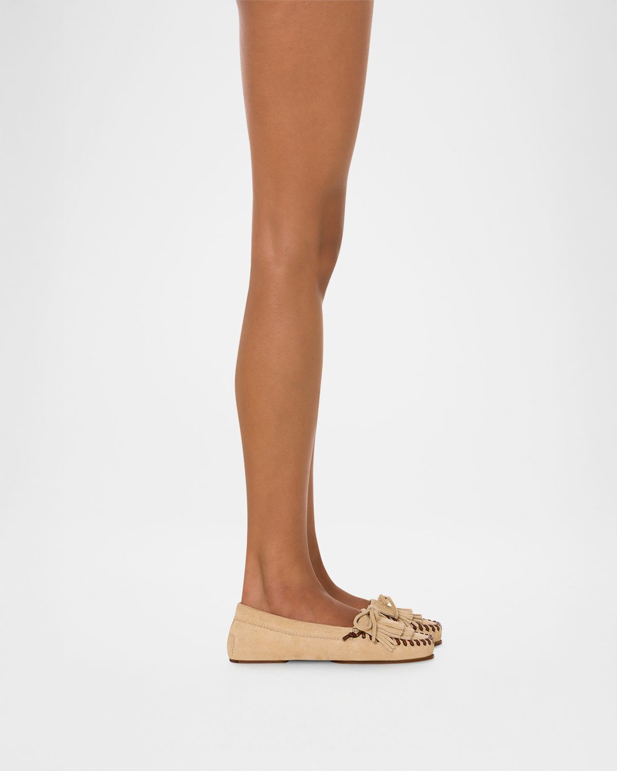 Paris Texas Indiana Suede Fringe Mocassin Loafers