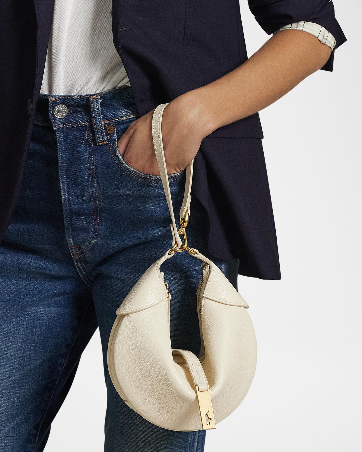 Polo Ralph Lauren Polo ID Small Leather Shoulder Bag