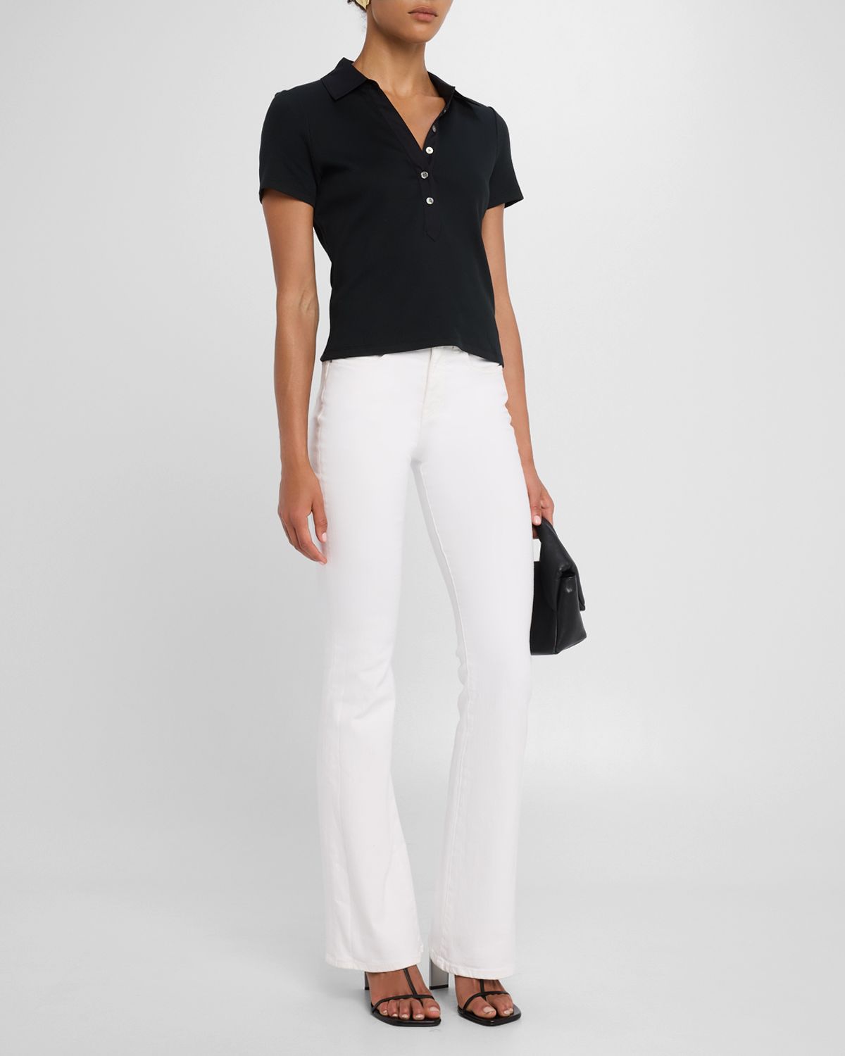 Veronica Beard Kearney Short-Sleeve Polo Tee