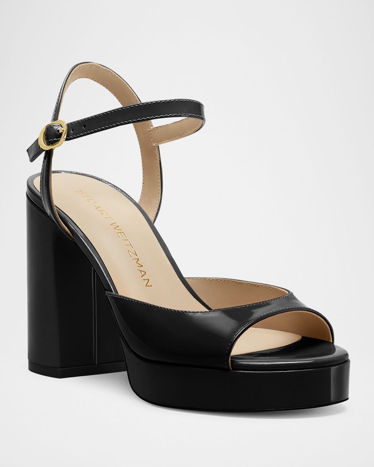 Stuart Weitzman Dayna II Leather Platform Sandals