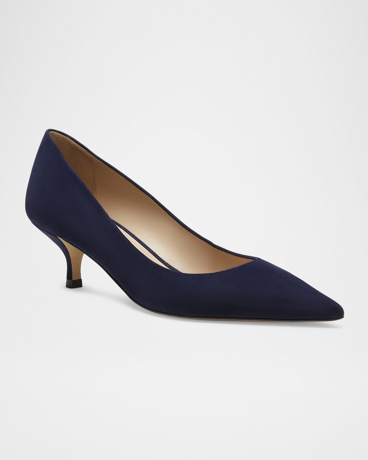 Stuart Weitzman Stuart Suede Kitten Pumps