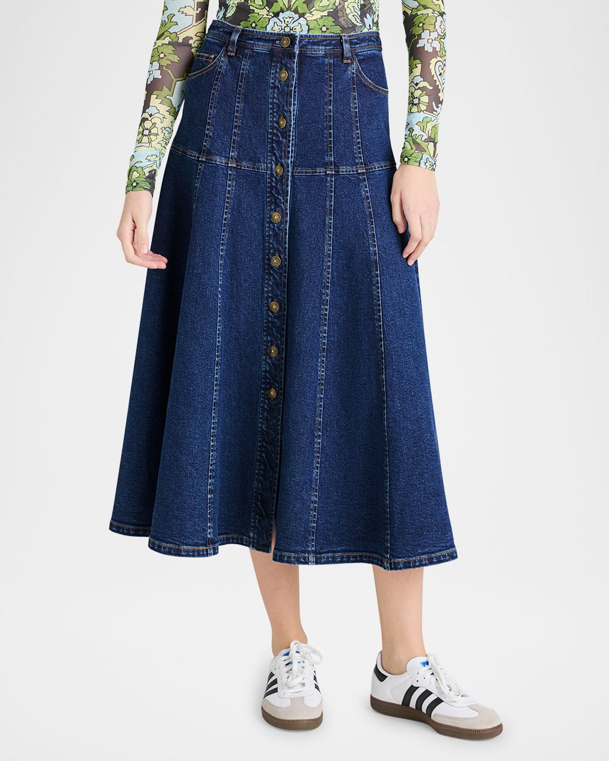 Cinq a Sept Veena Denim Midi Skirt