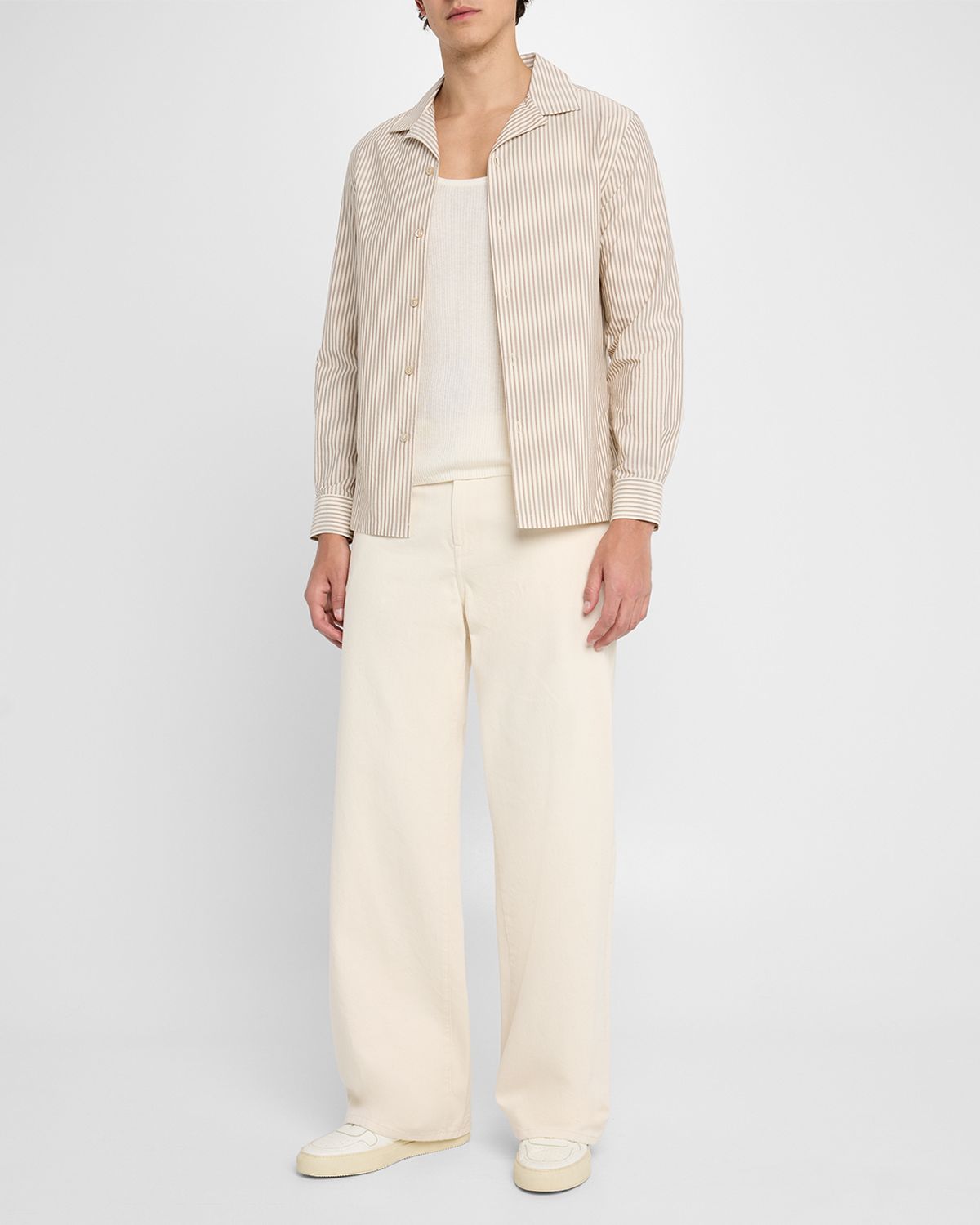 SIMKHAI Men 's Ardie Wide-Leg Jeans