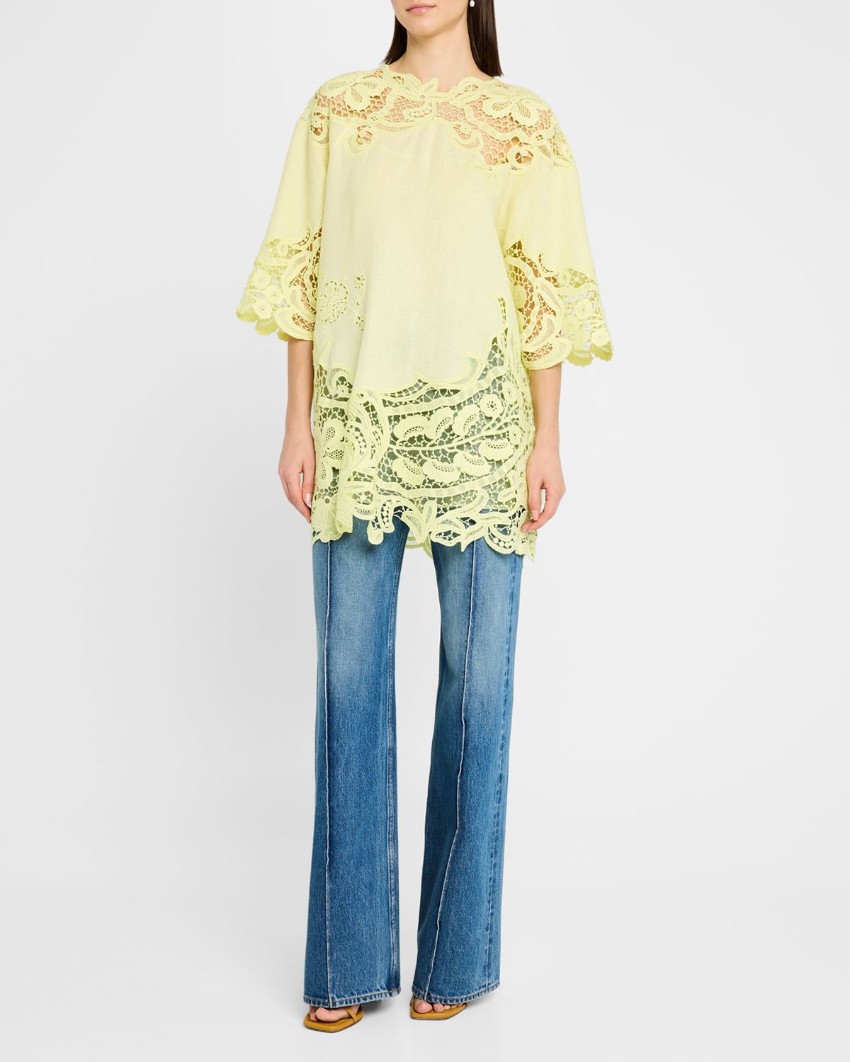 Ulla Johnson Brinna Embroidered Lace Tunic