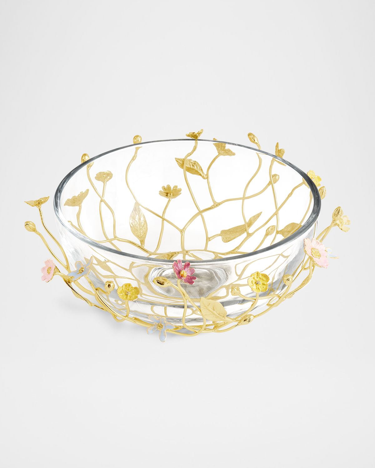 Michael Aram Wildflowers Serving Glass Bowl