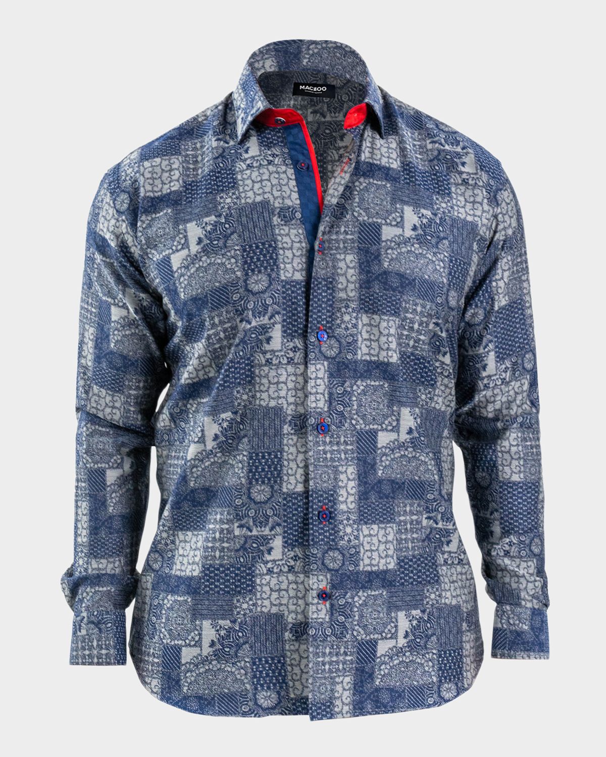 Maceoo Men 's Einstein Jacquard Mosaic Sport Shirt