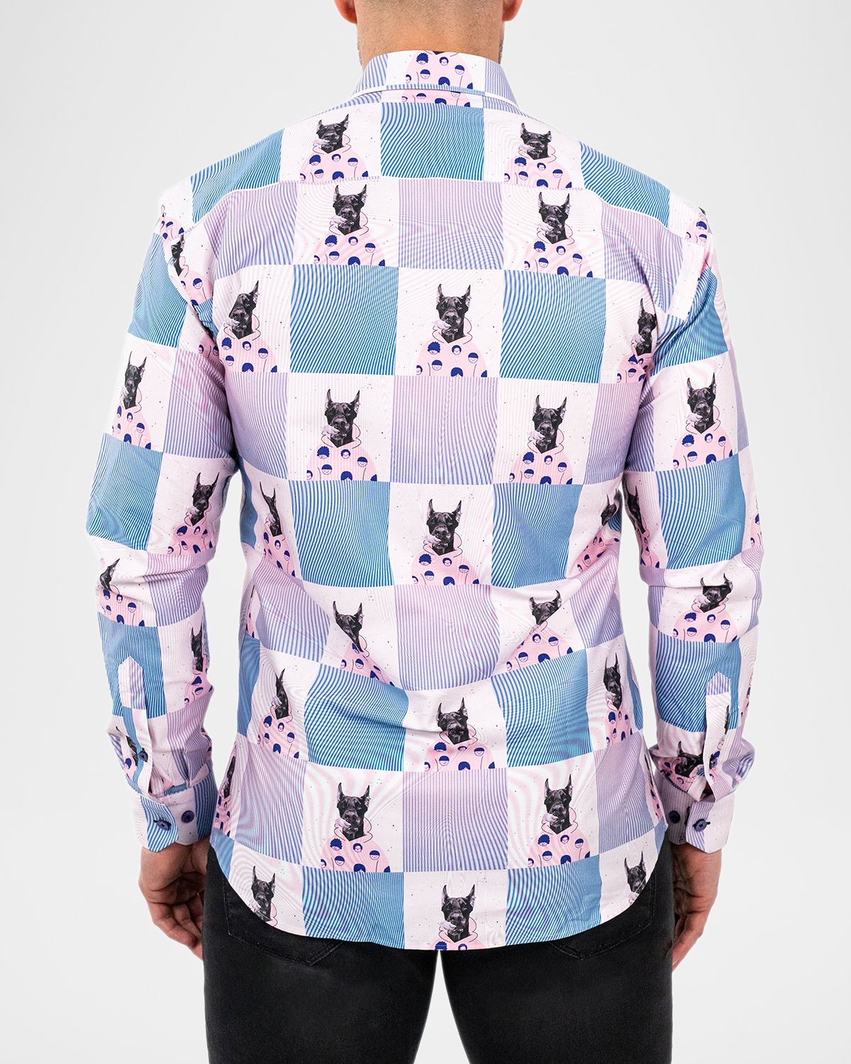 Maceoo Men 's Fibonacci Snoop Check Sport Shirt