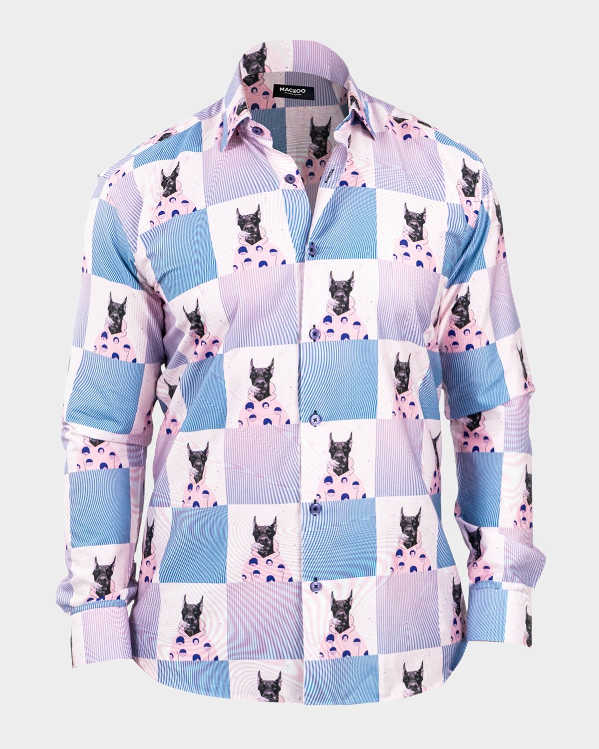 Maceoo Men 's Fibonacci Snoop Check Sport Shirt | Thumbnail 7 Maceoo Men 's Fibonacci Snoop Check Sport Shirt | Thumbnail 7