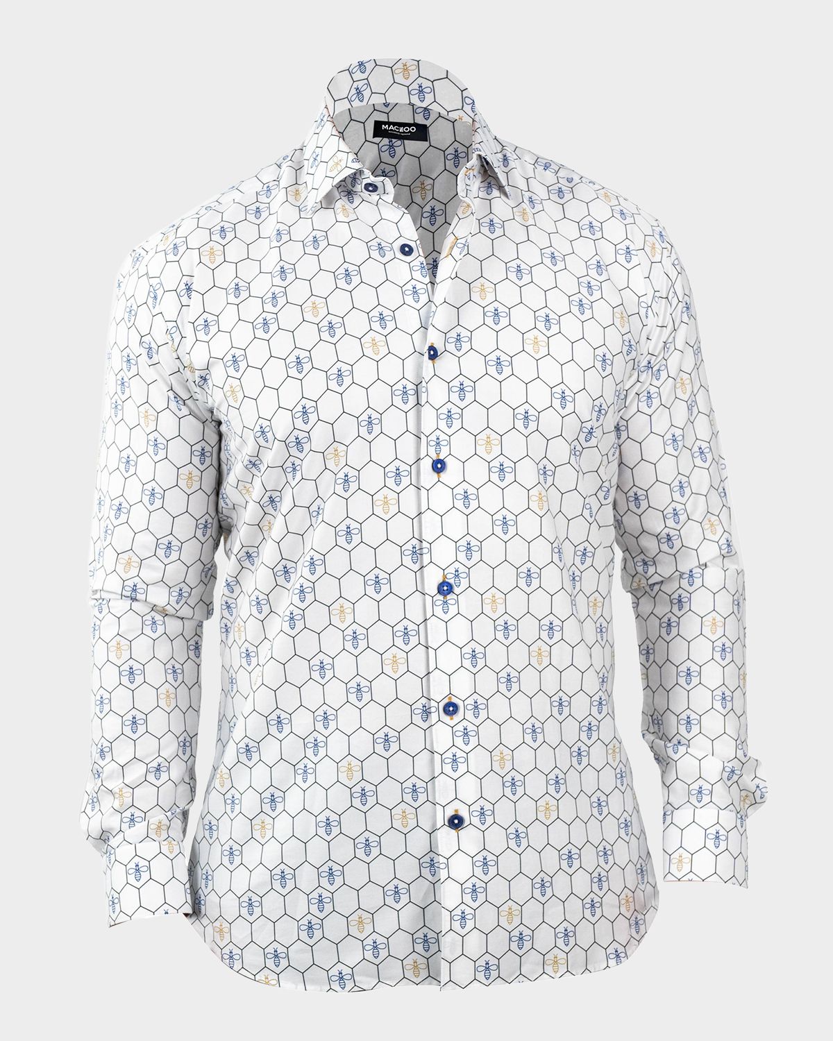 Maceoo Men 's Fibonacci Bumblegon Cotton Sport Shirt