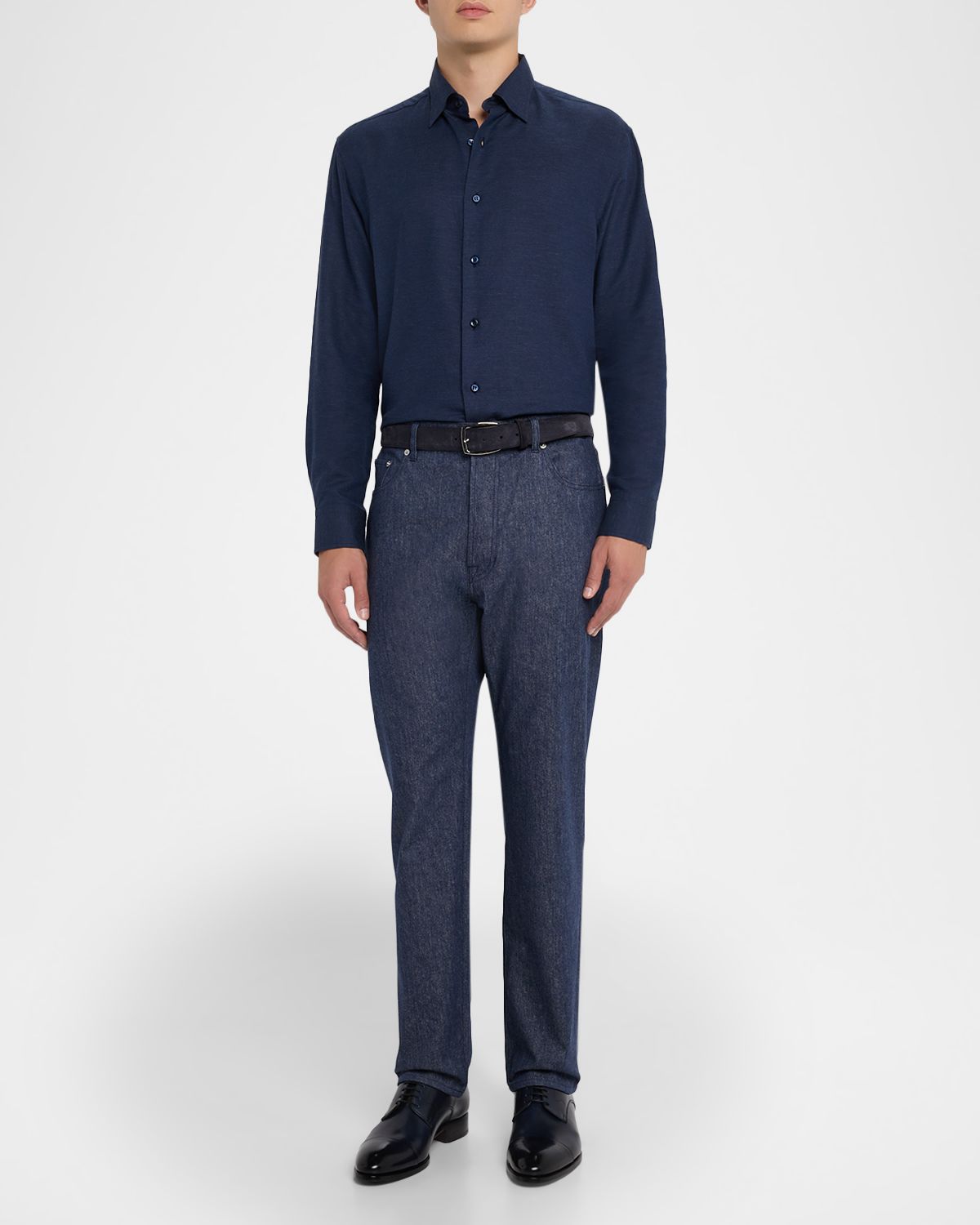 Brioni Men 's Cotton and Cashmere Sport Shirt