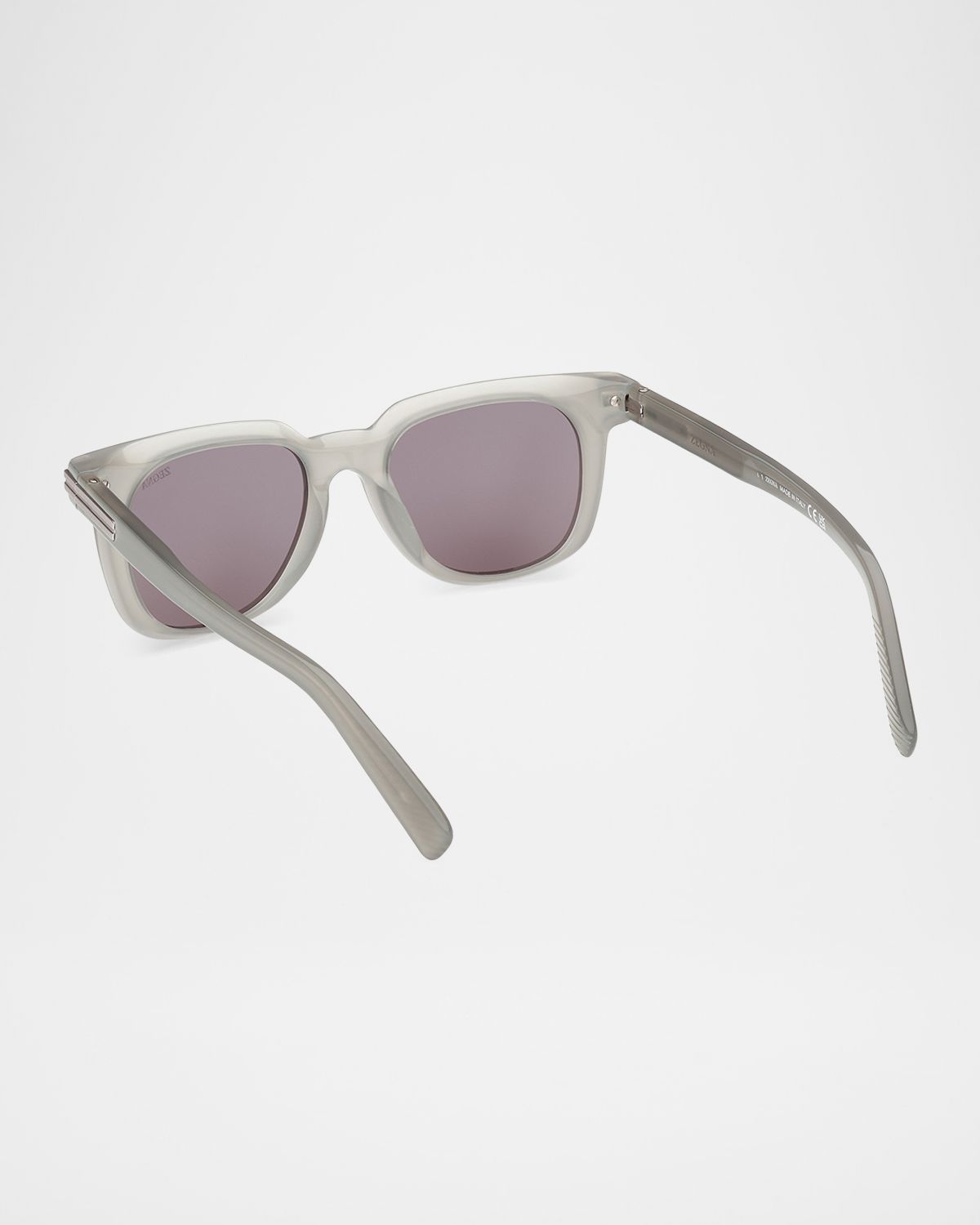 ZEGNA Men 's Square Acetate Sunglasses