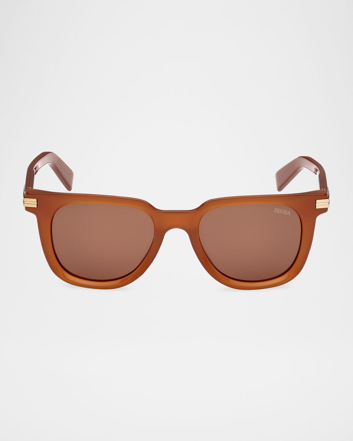 ZEGNA Men 's Square Acetate Sunglasses