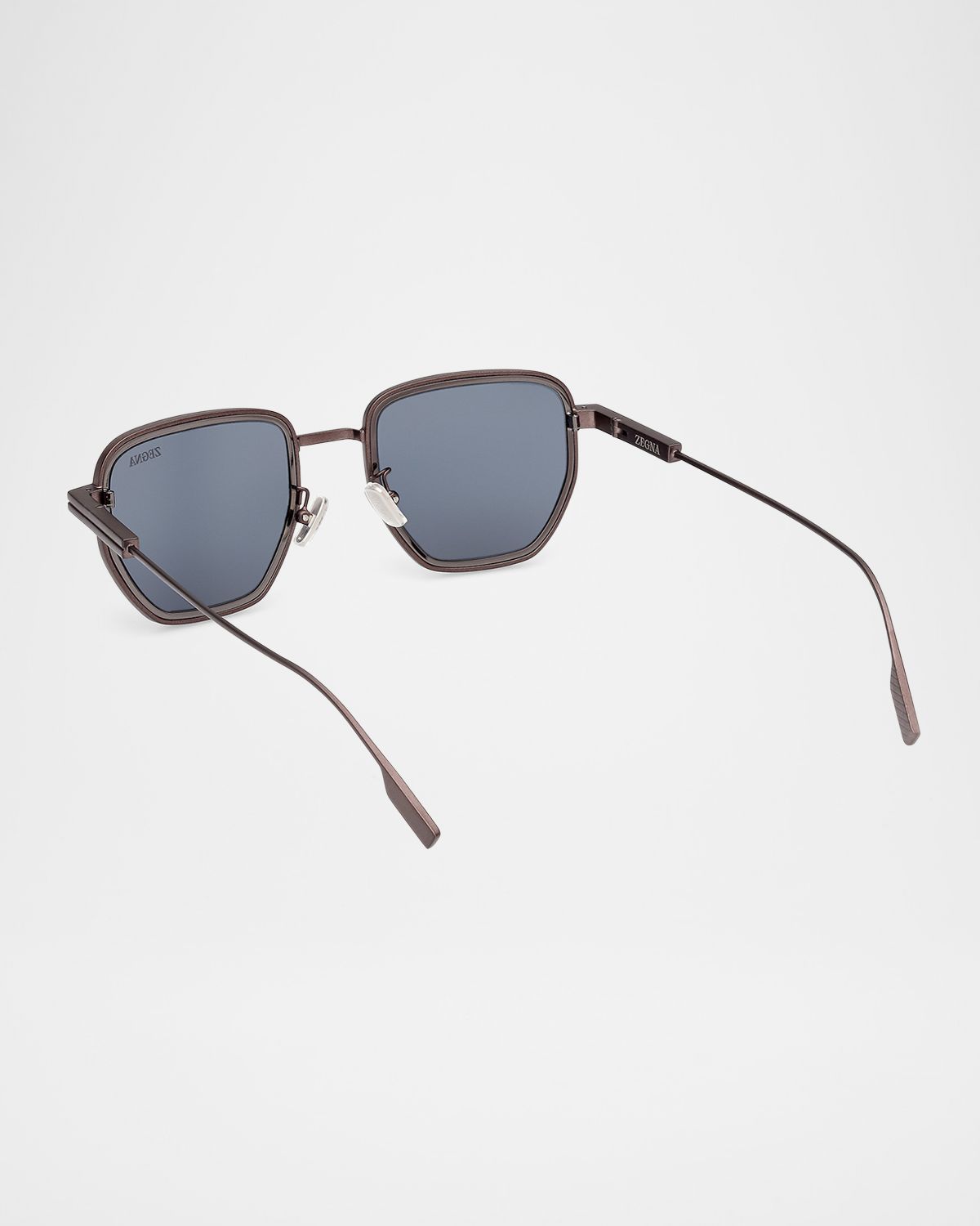 ZEGNA Men 's Round Metal and Acetate Sunglasses