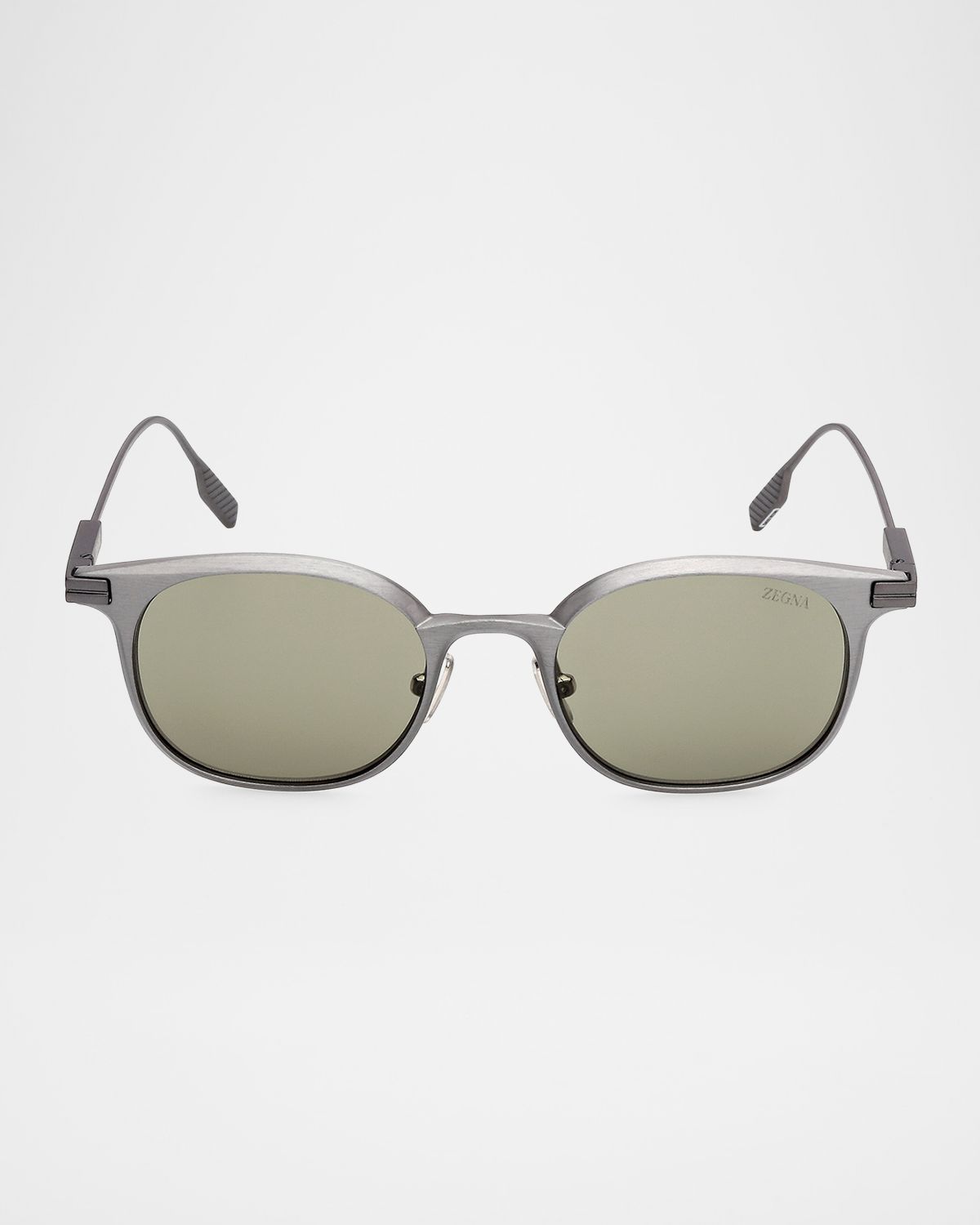 ZEGNA Men 's Round Metal Sunglasses