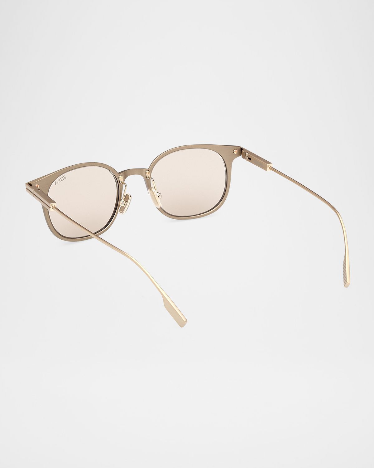 ZEGNA Men 's Round Metal Sunglasses