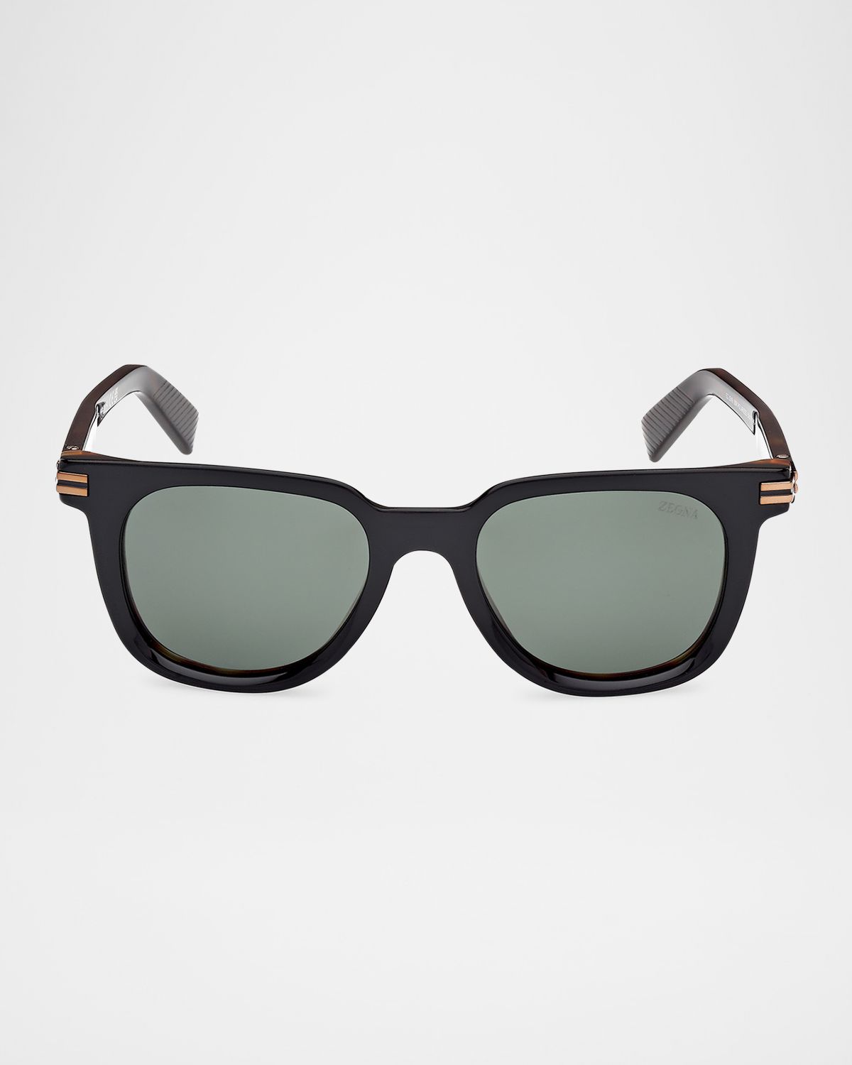 ZEGNA Men 's Square Acetate Sunglasses
