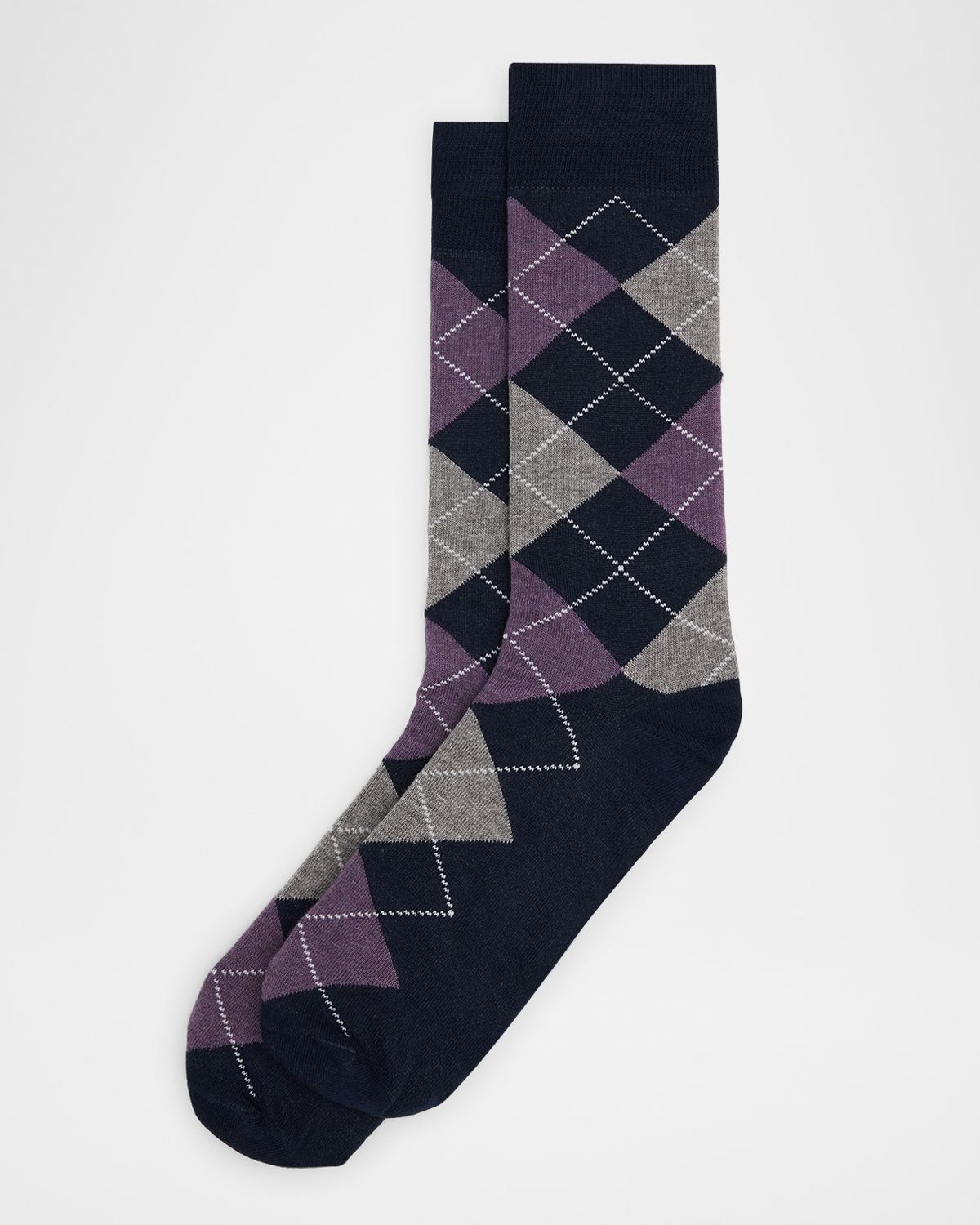 Neiman Marcus Men 's Argyle Crew Socks
