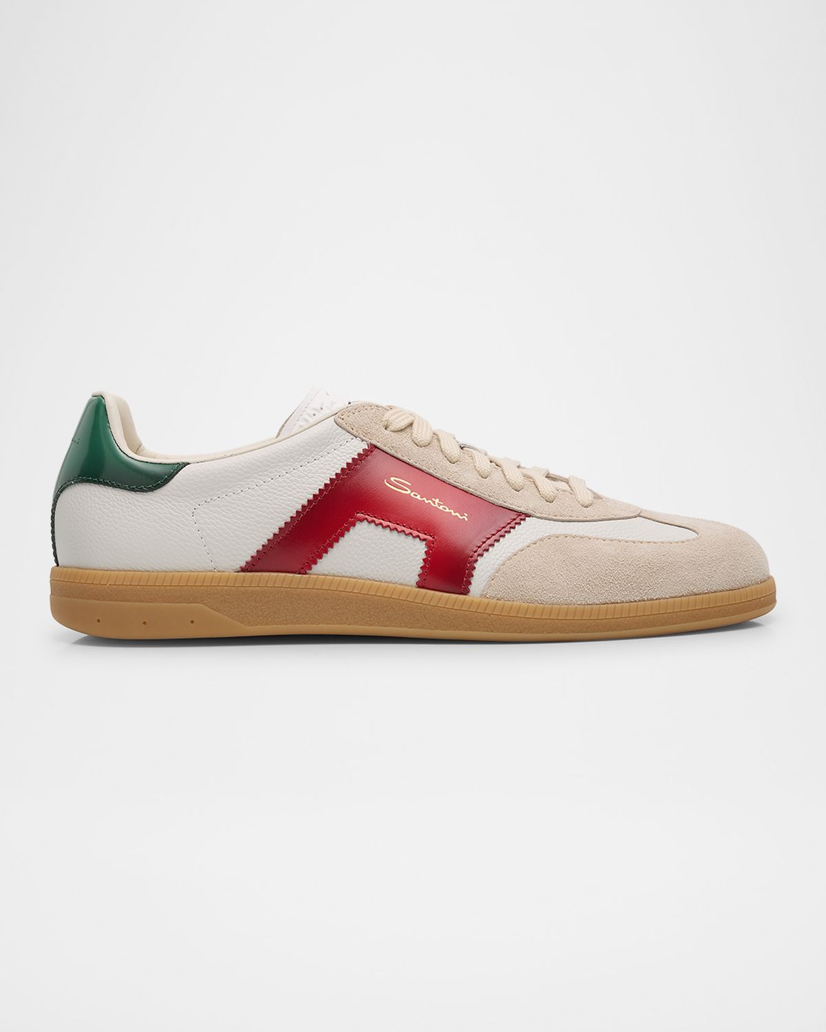 Santoni Men 's Olympic Leather Low-Top Sneakers