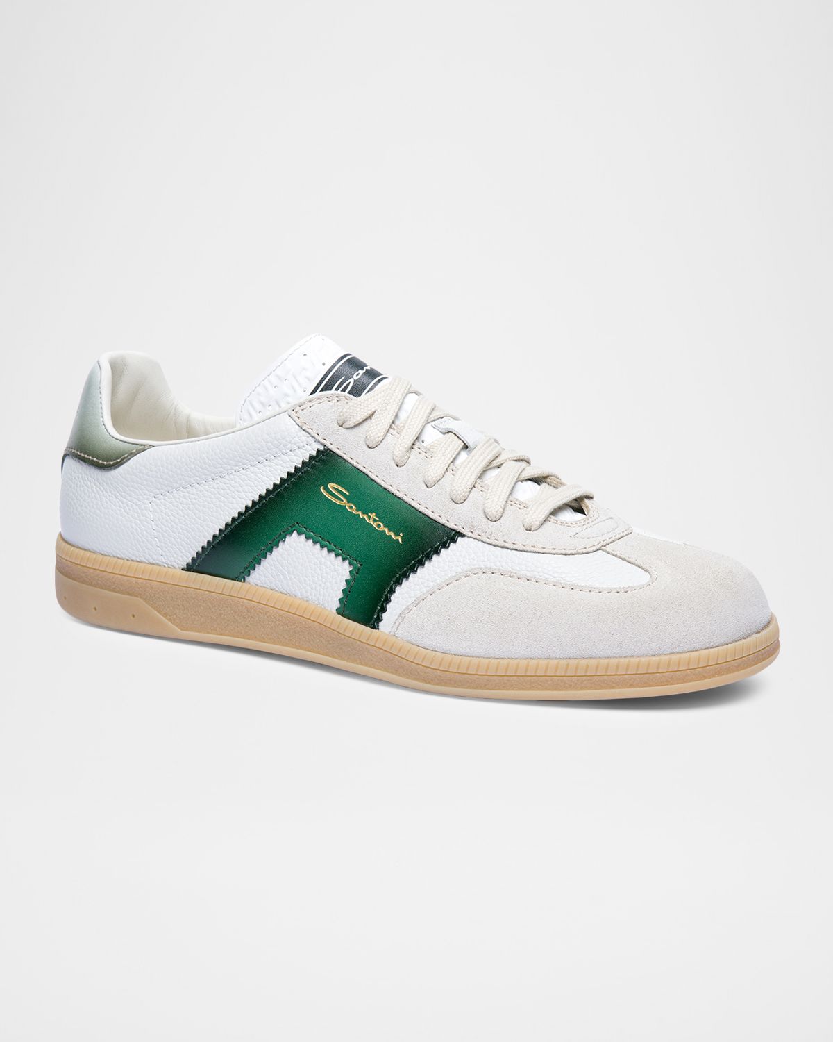 Santoni Men 's Olympic Leather Low-Top Sneakers