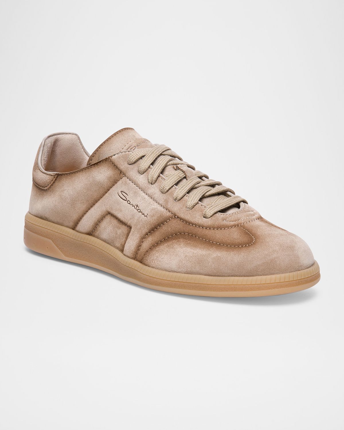 Santoni Men 's DBS Oly Low-Top Suede Sneakers