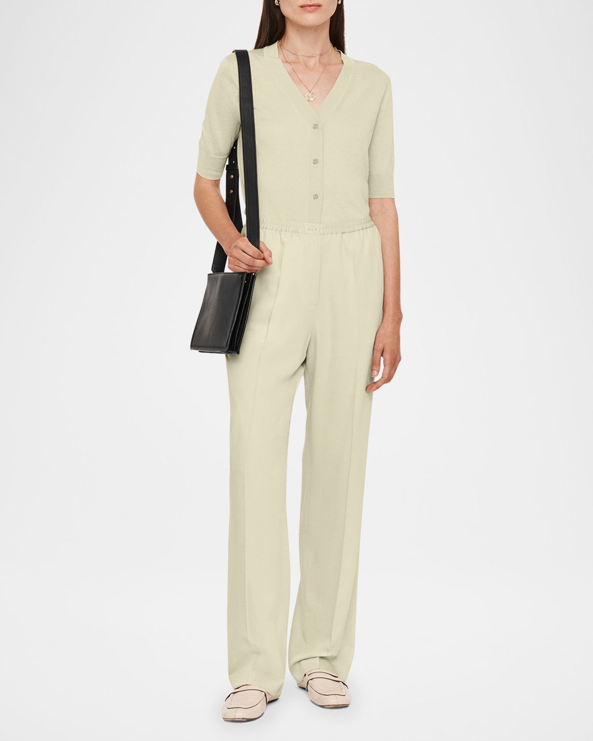 Joseph Tahiti Straight-Leg Soft Viscose Trousers