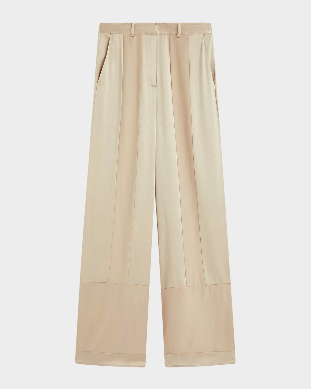 Joseph Corto Wide-Leg Paneled Silk Pants
