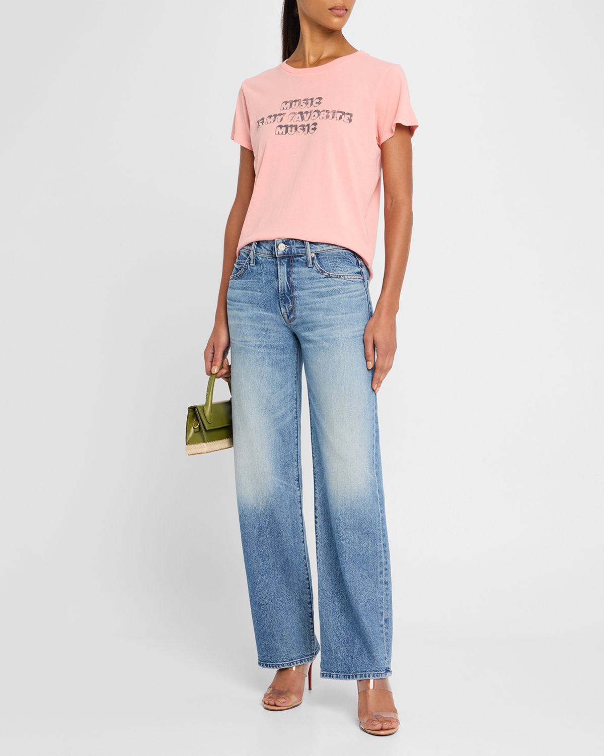 MOTHER Lil'Mid-Rise Tunnel Vision Sneak Jeans