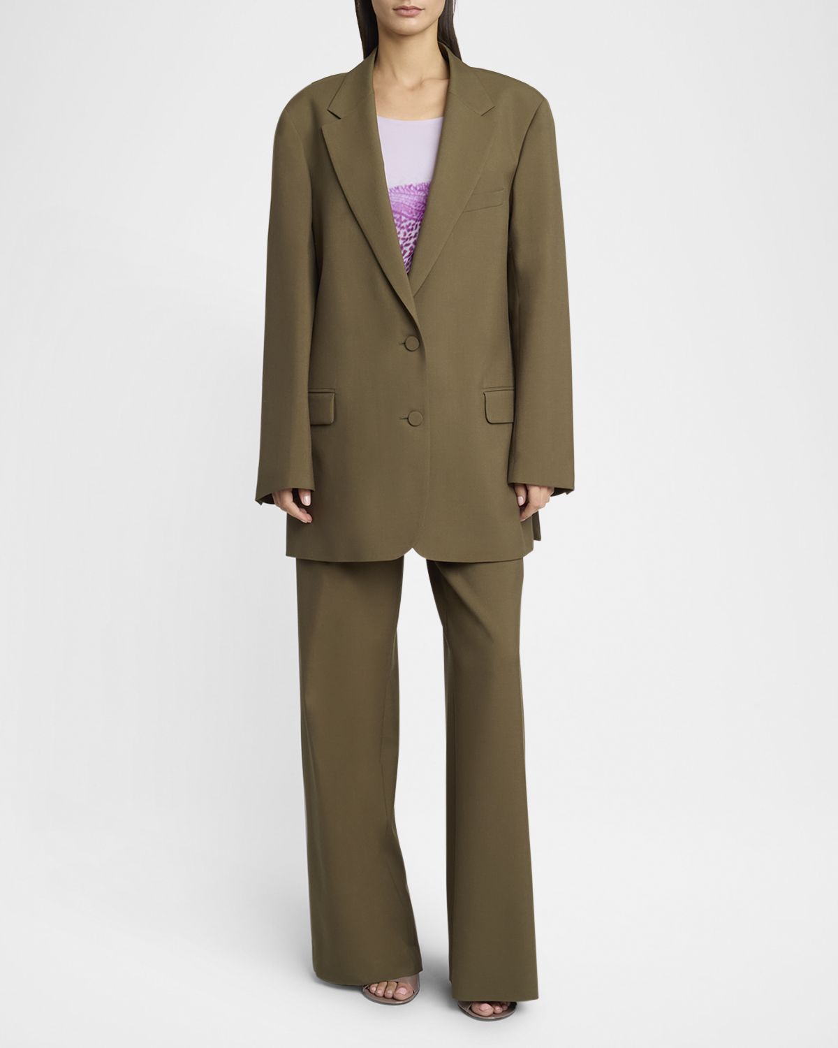 Dries Van Noten Basti Oversized Mohair Wool Jacket