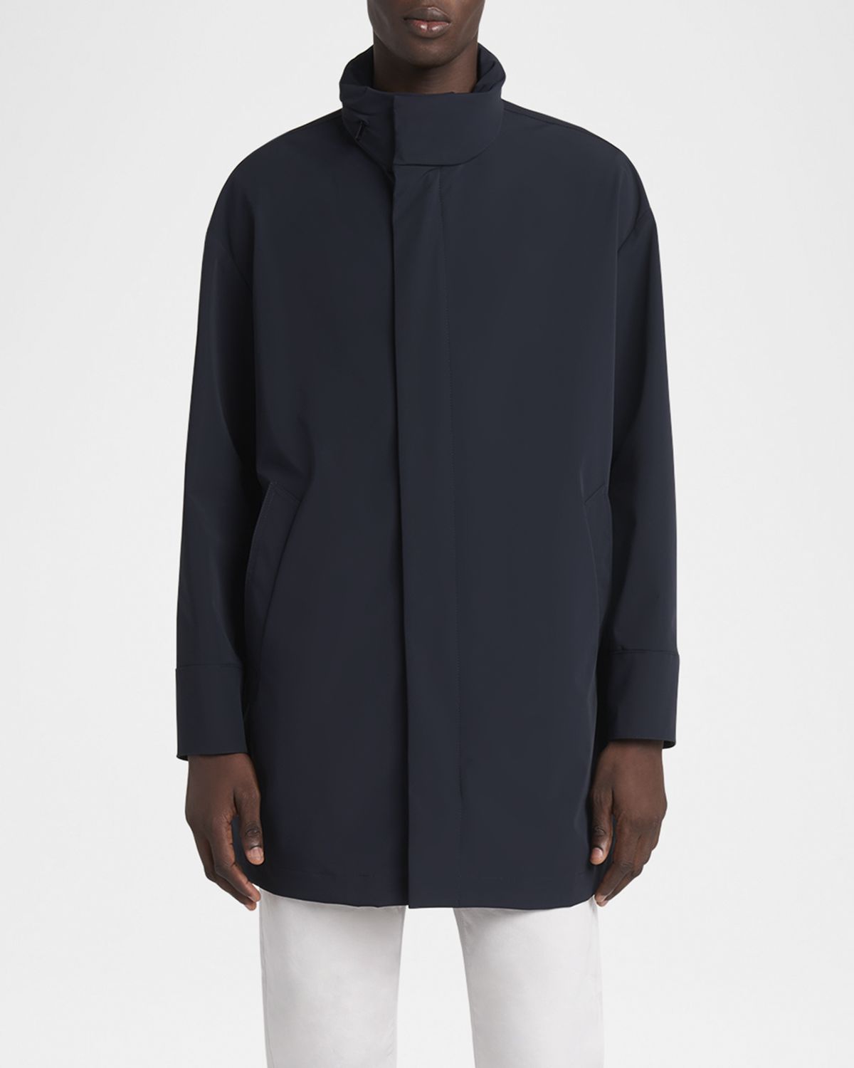 Giorgio Armani Men 's Nylon Stretch Caban Coat
